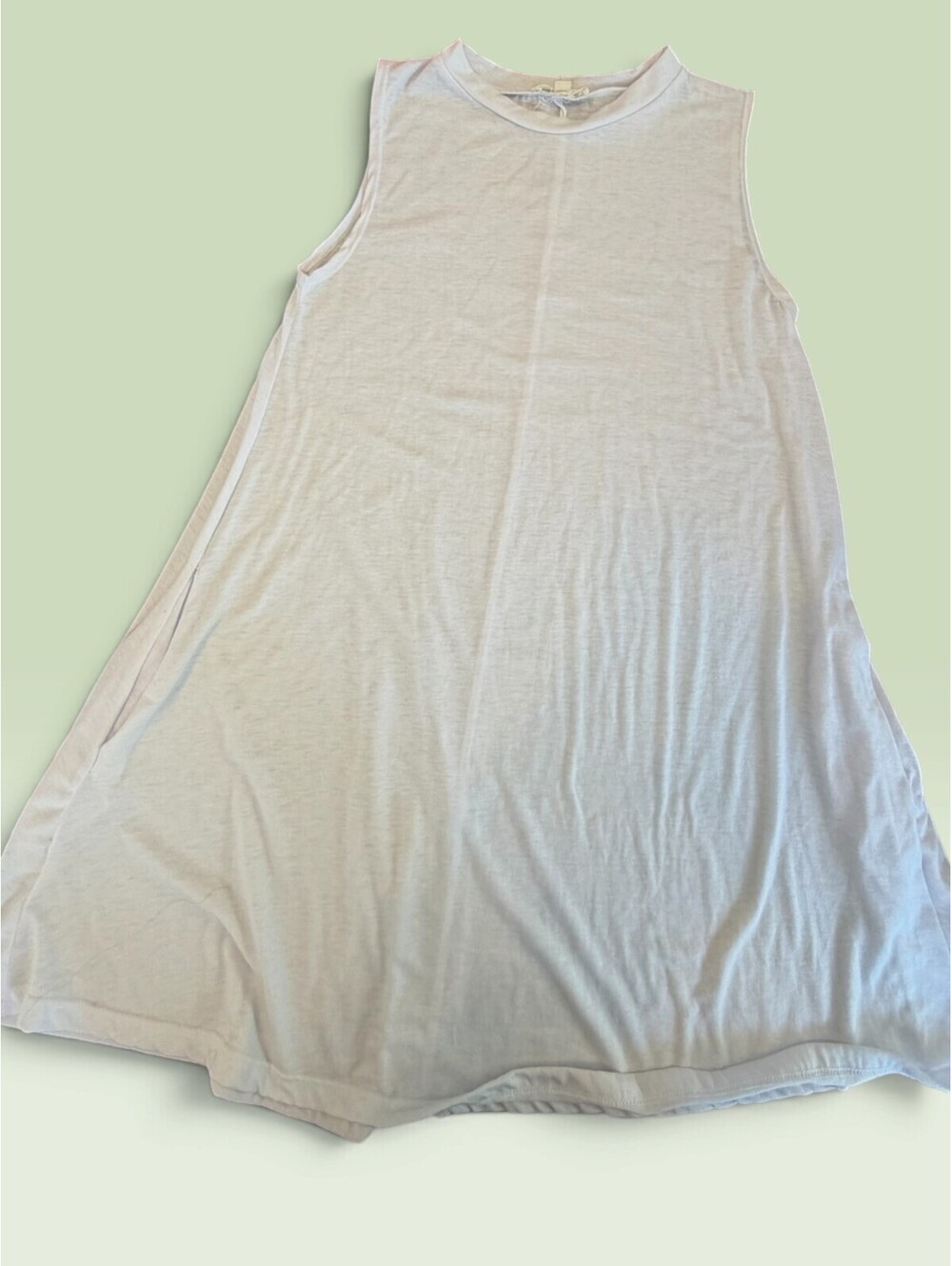 Elan Sleeveless White T-shirt Dress Medium